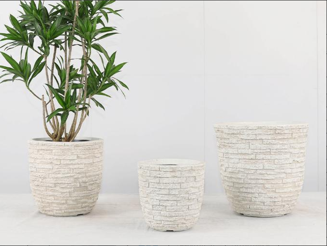 Vaso da fiori in cemento